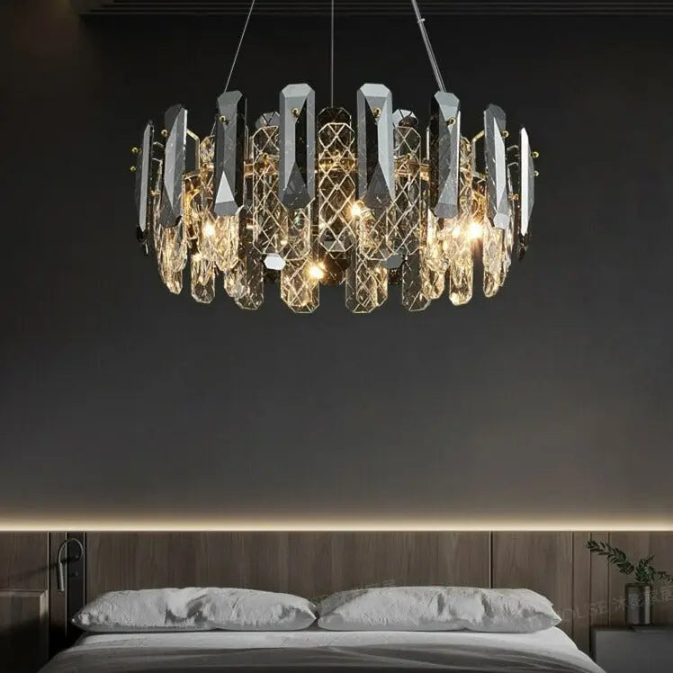 Smoke Grey Crystal Chandelier Timothy™ SPINGAR.COM