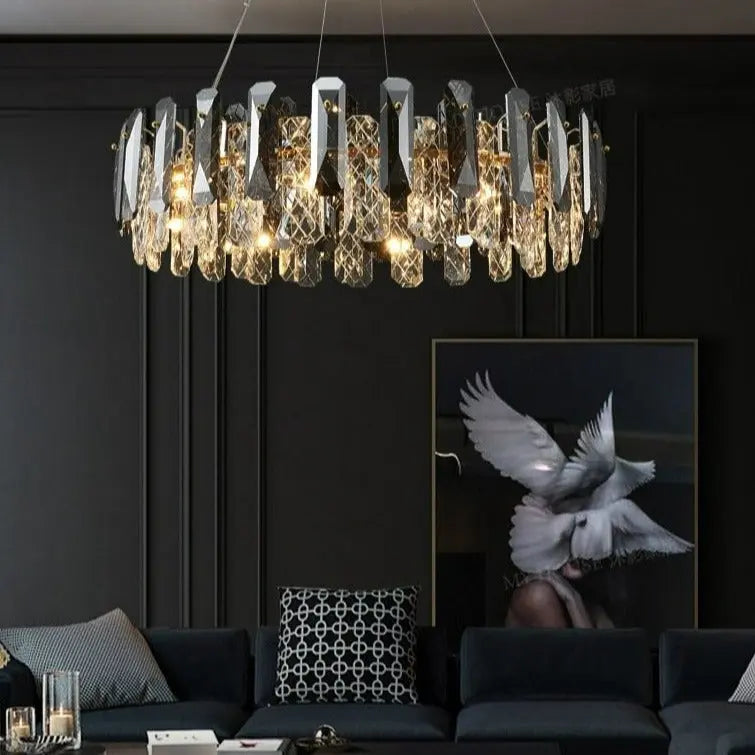 Smoke Grey Crystal Chandelier Timothy™ SPINGAR.COM