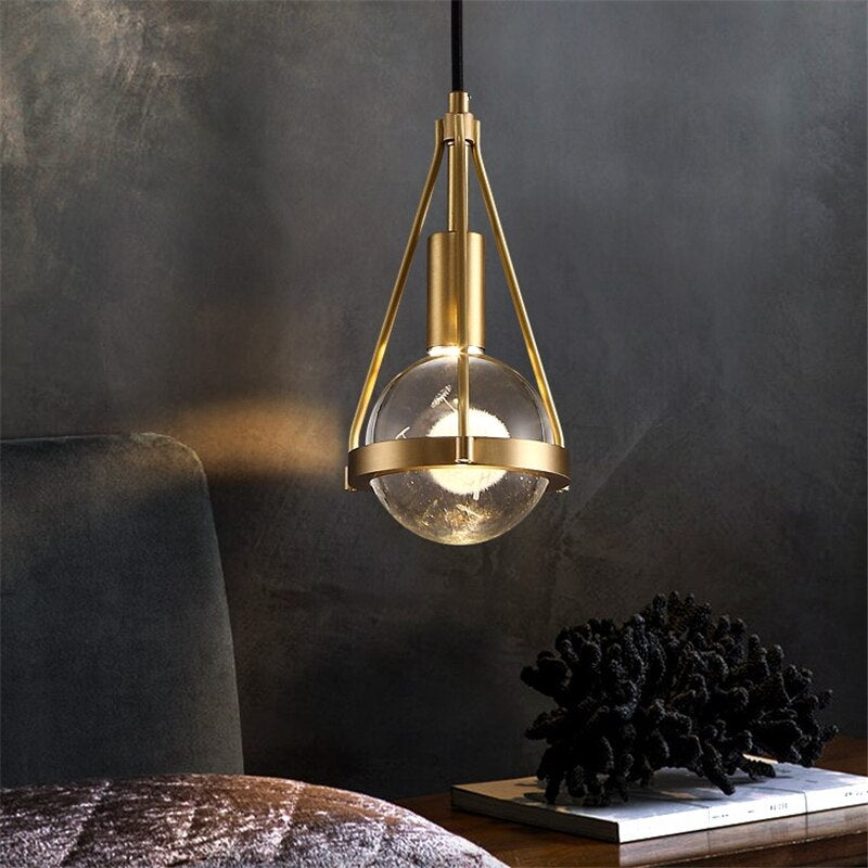 Modern Copper Crystal LED Pendant Lamp Charles™ Spingar.com