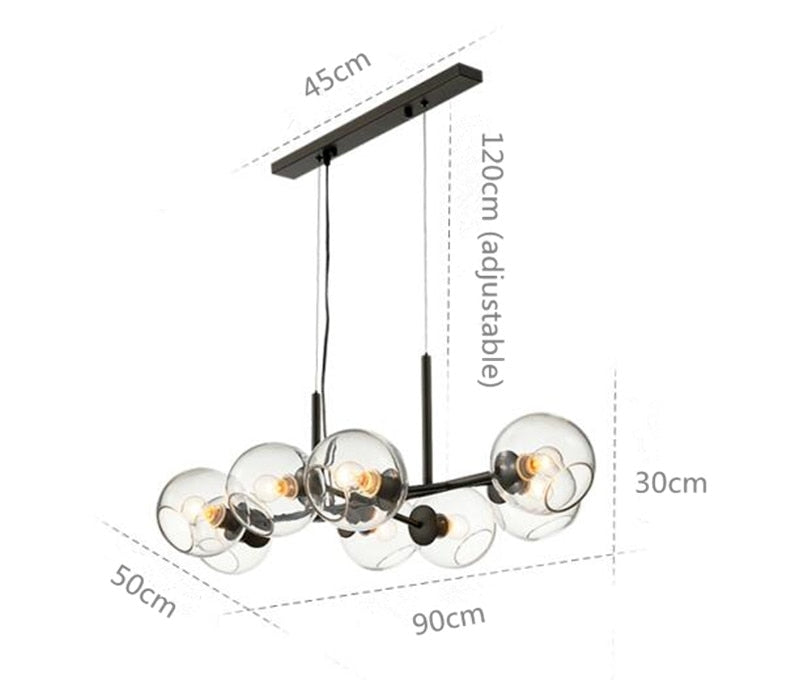 Glass Ball LED Island Pendant Lamp Gabriele™ Spingar.com