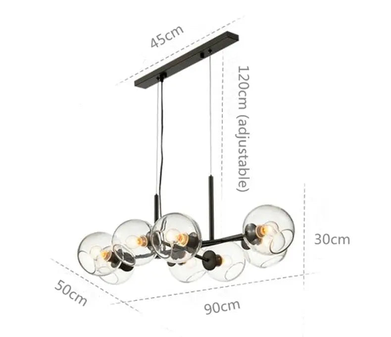 Glass Ball LED Island Pendant Lamp Gabriele™ Spingar.com