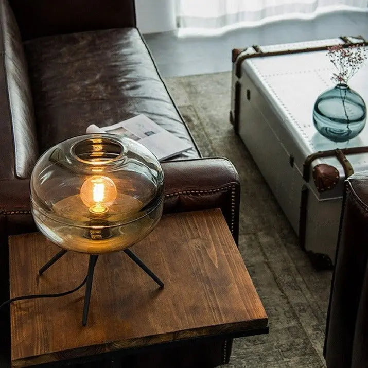 Minimalist Glass LED Table Lamp Susan™ Spingar.com