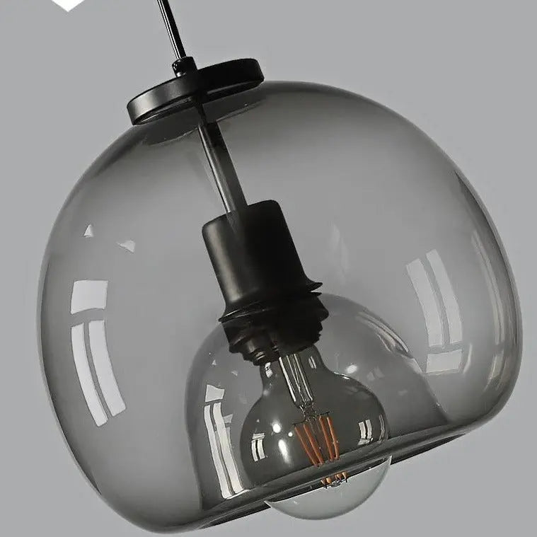 Smoke Grey Glass Vintage LED Pendant Lamp Rebecca SPINGAR.COM