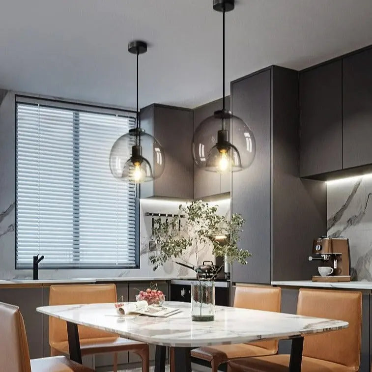 Smoke Grey Glass Vintage LED Pendant Lamp Rebecca SPINGAR.COM