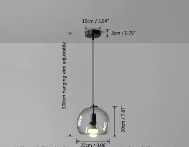 Smoke Grey Glass Vintage LED Pendant Lamp Rebecca SPINGAR.COM