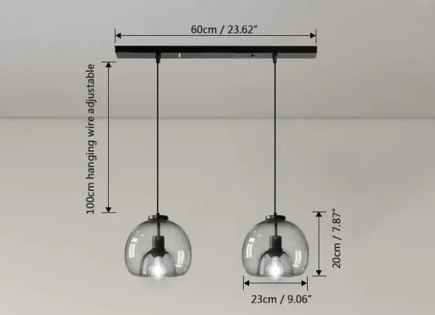 Smoke Grey Glass Vintage LED Pendant Lamp Rebecca SPINGAR.COM