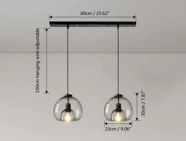 Smoke Grey Glass Vintage LED Pendant Lamp Rebecca SPINGAR.COM