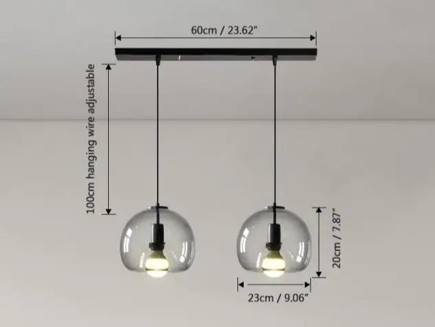 Smoke Grey Glass Vintage LED Pendant Lamp Rebecca SPINGAR.COM