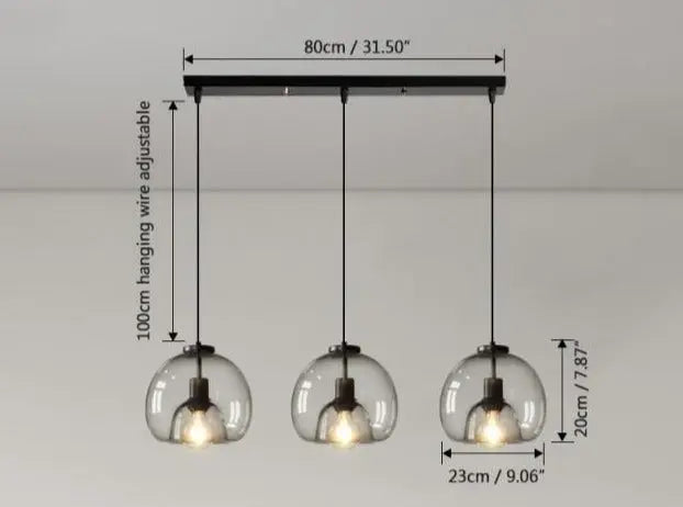 Smoke Grey Glass Vintage LED Pendant Lamp Rebecca SPINGAR.COM