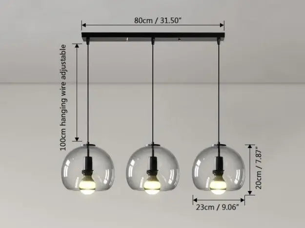 Smoke Grey Glass Vintage LED Pendant Lamp Rebecca SPINGAR.COM