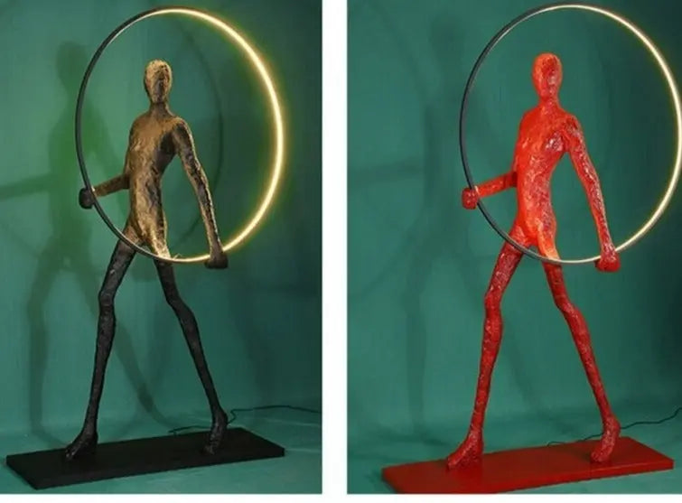 Art Deco Sculpture LED Floor Lamp Cacey SPINGAR.COM