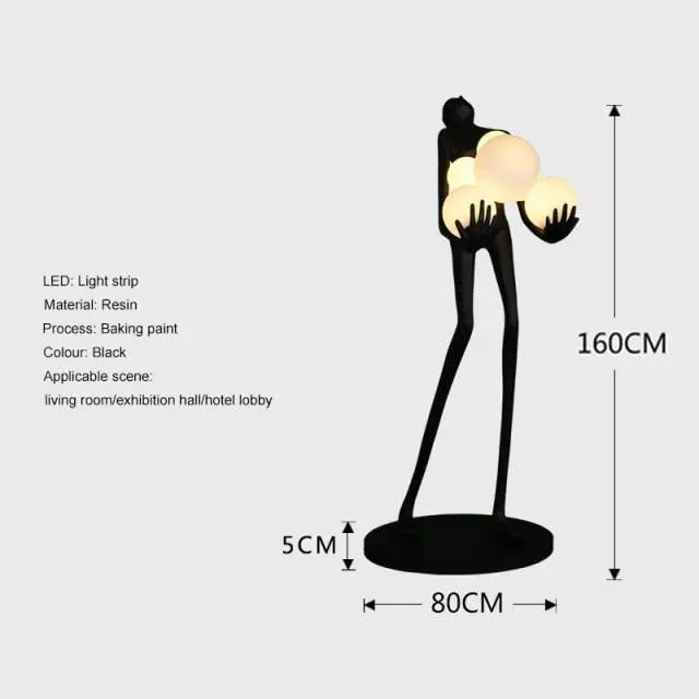 Art Deco Sculpture LED Floor Lamp Cacey SPINGAR.COM