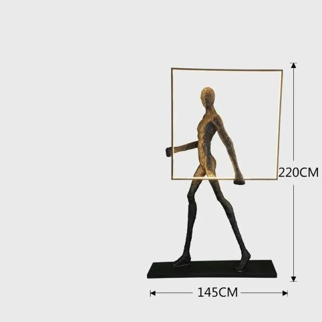 Art Deco Sculpture LED Floor Lamp Cacey SPINGAR.COM