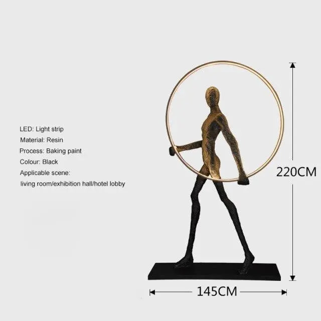 Art Deco Sculpture LED Floor Lamp Cacey SPINGAR.COM