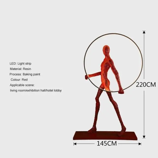 Art Deco Sculpture LED Floor Lamp Cacey SPINGAR.COM