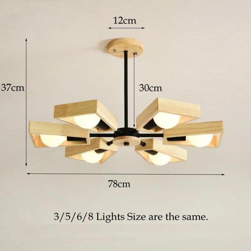 Modern Wood LED Pendant Lamp Kade SPINGAR.COM