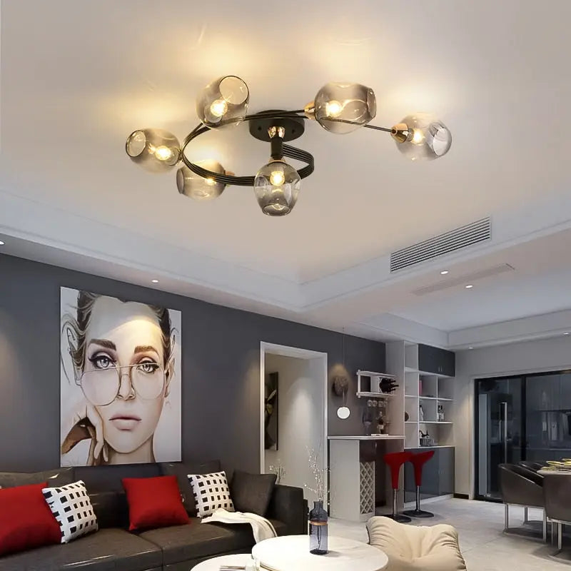 Modern Spiral Shape LED Ceiling Lamp Nara SPINGAR.COM