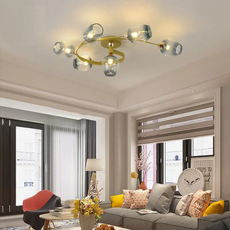 Modern Spiral Shape LED Ceiling Lamp Nara SPINGAR.COM