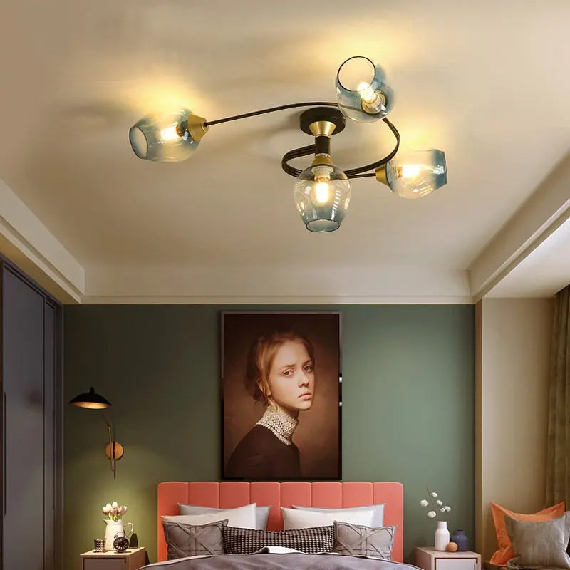 Modern Spiral Shape LED Ceiling Lamp Nara SPINGAR.COM