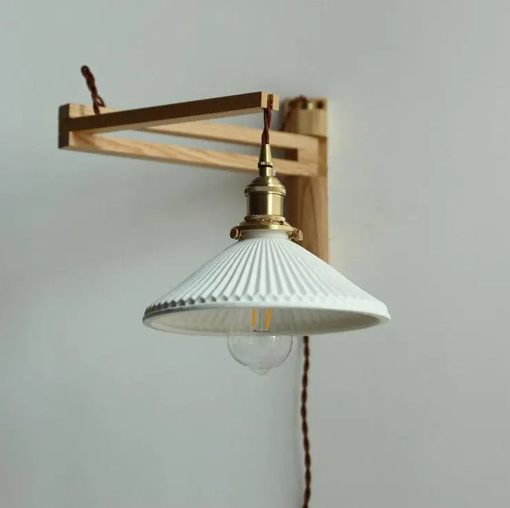 Walnut Wood LED Wall Lamp Nanna SPINGAR.COM