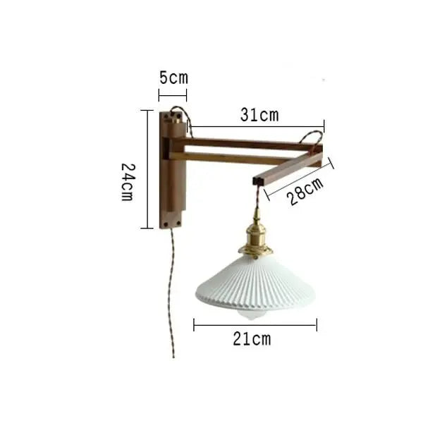 Walnut Wood LED Wall Lamp Nanna SPINGAR.COM