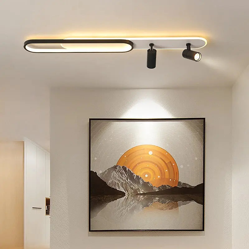 Dimmable LED Ceiling Lamp With Spotligts SPINGAR.COM