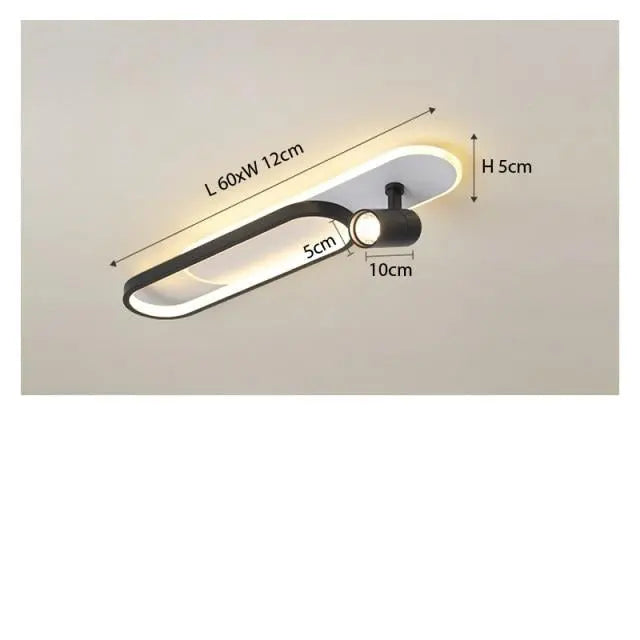 Dimmable LED Ceiling Lamp With Spotligts SPINGAR.COM