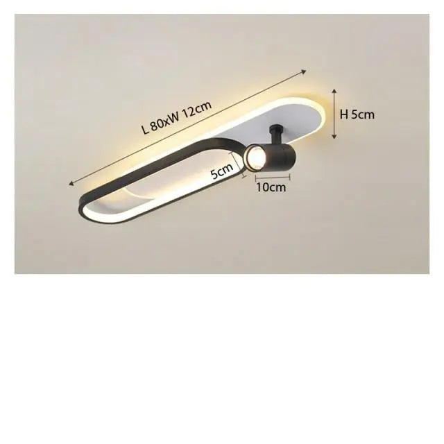 Dimmable LED Ceiling Lamp With Spotligts SPINGAR.COM