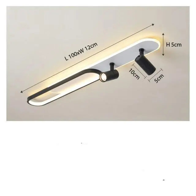Dimmable LED Ceiling Lamp With Spotligts SPINGAR.COM