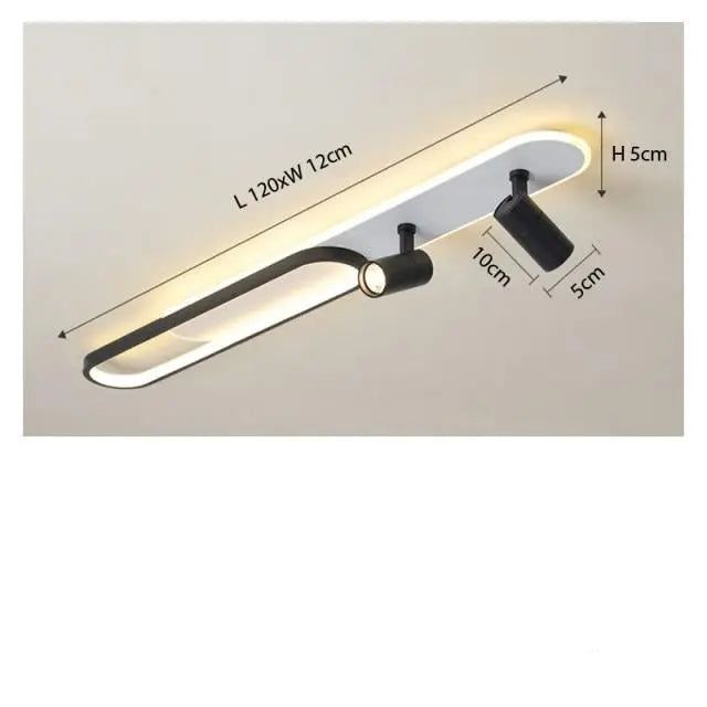 Dimmable LED Ceiling Lamp With Spotligts SPINGAR.COM