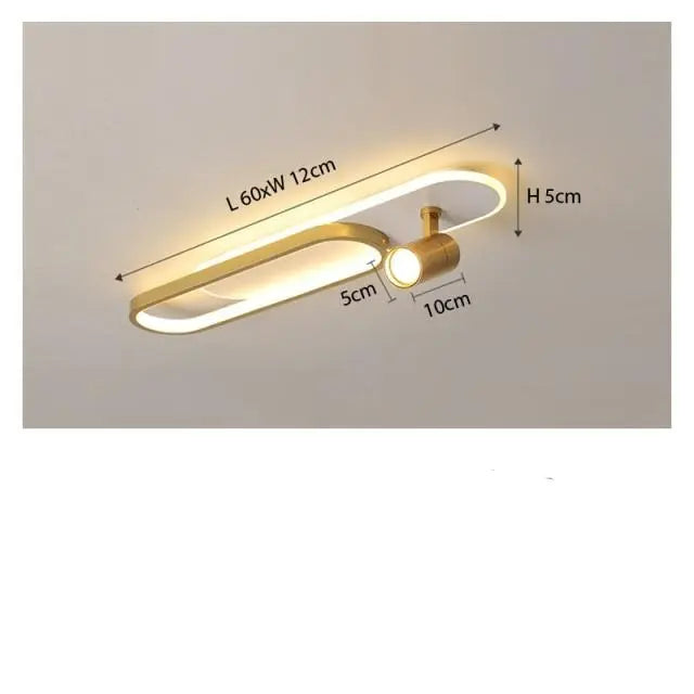 Dimmable LED Ceiling Lamp With Spotligts SPINGAR.COM