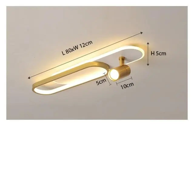 Dimmable LED Ceiling Lamp With Spotligts SPINGAR.COM