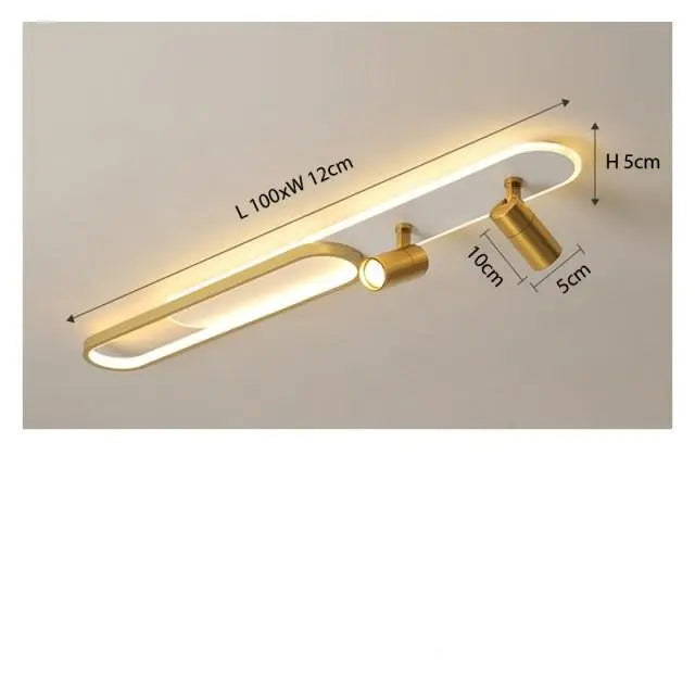 Dimmable LED Ceiling Lamp With Spotligts SPINGAR.COM