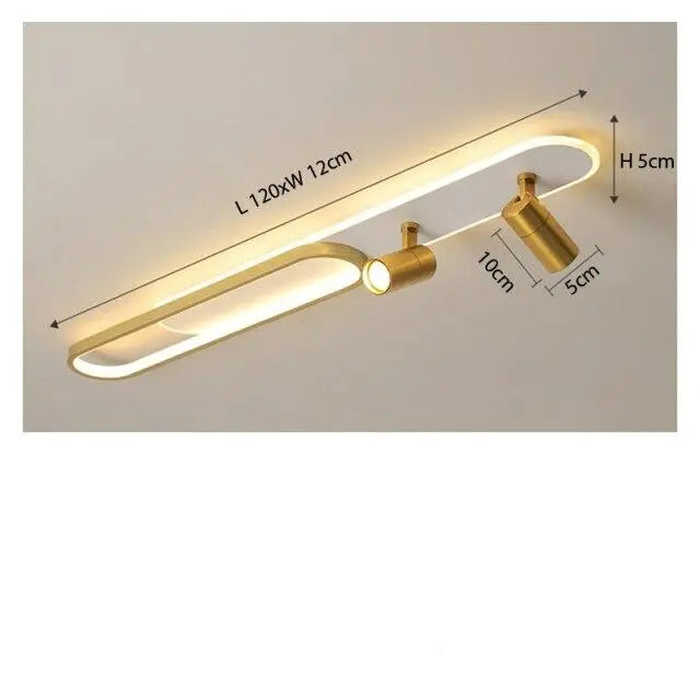 Dimmable LED Ceiling Lamp With Spotligts SPINGAR.COM