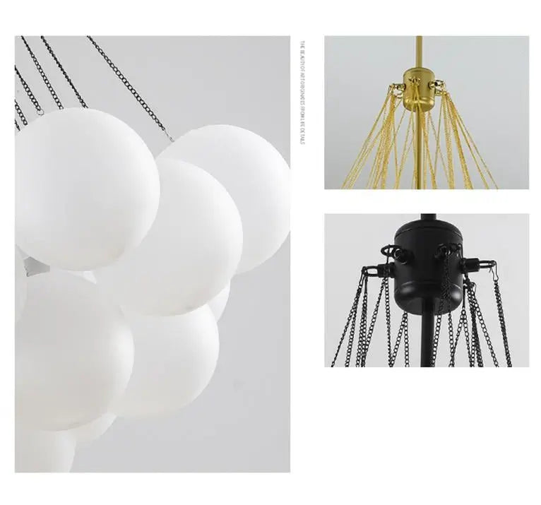 Frosted Glass Ball LED Chandelier Eric SPINGAR.COM