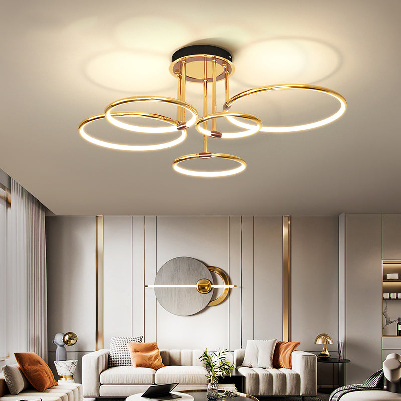perspectief geest Lot Luxe gouden LED plafondlamp Ringy™