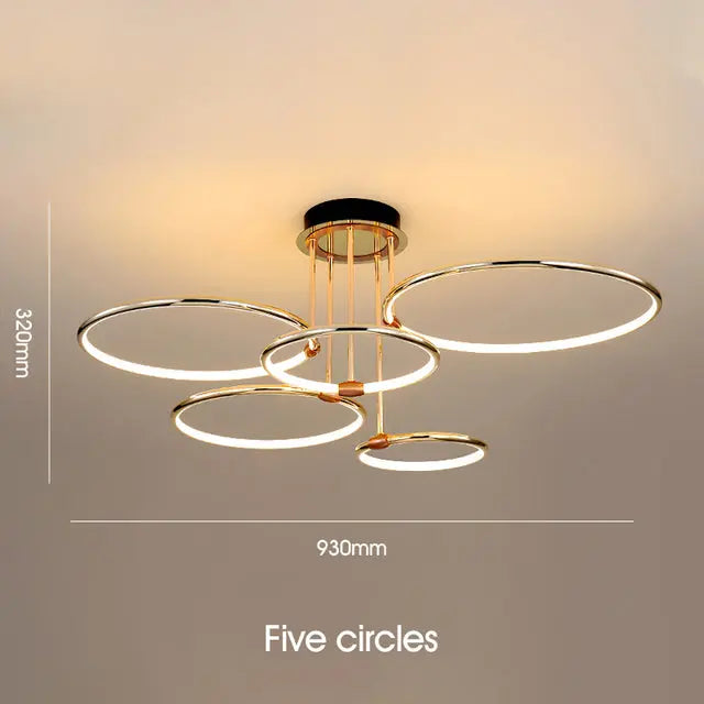 Luxurious Golden LED Ceiling Lamp Ringy™ SPINGAR.COM