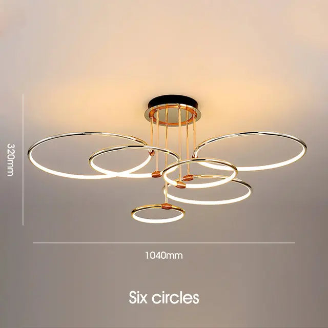 Luxurious Golden LED Ceiling Lamp Ringy™ SPINGAR.COM