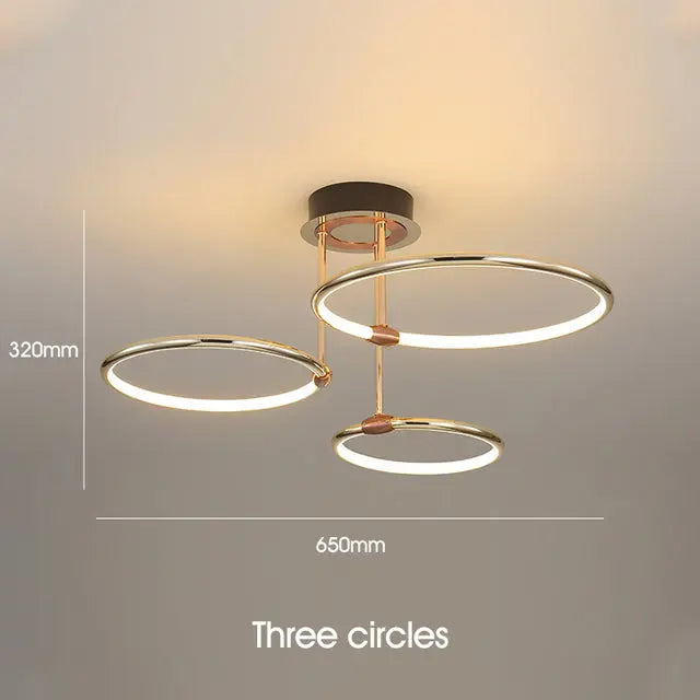 Luxurious Golden LED Ceiling Lamp Ringy™ SPINGAR.COM