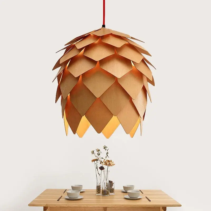 Handmade Wood LED Pendant Lamp Jaba SPINGAR.COM