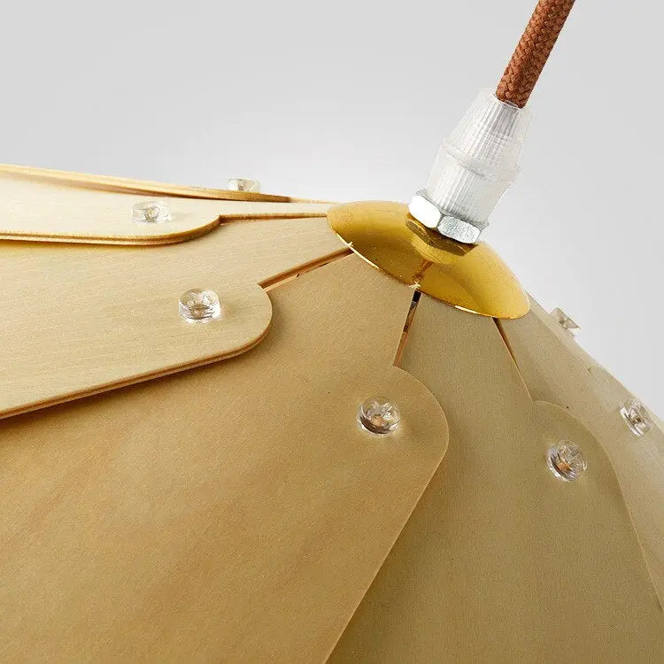 Handmade Wood LED Pendant Lamp Jaba SPINGAR.COM