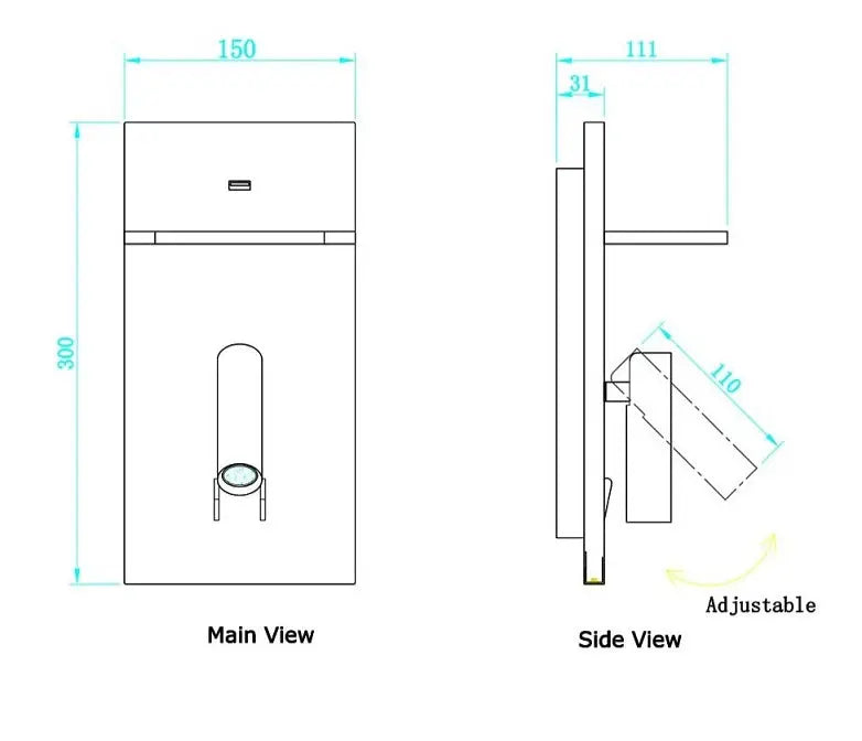 Wireless Charging LED Wall Lamp Idella SPINGAR.COM