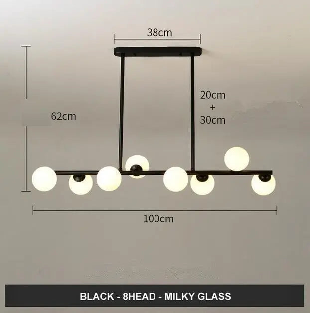 Modern Glass Ball LED Island Pendant lamp Niro™ Spingar.com