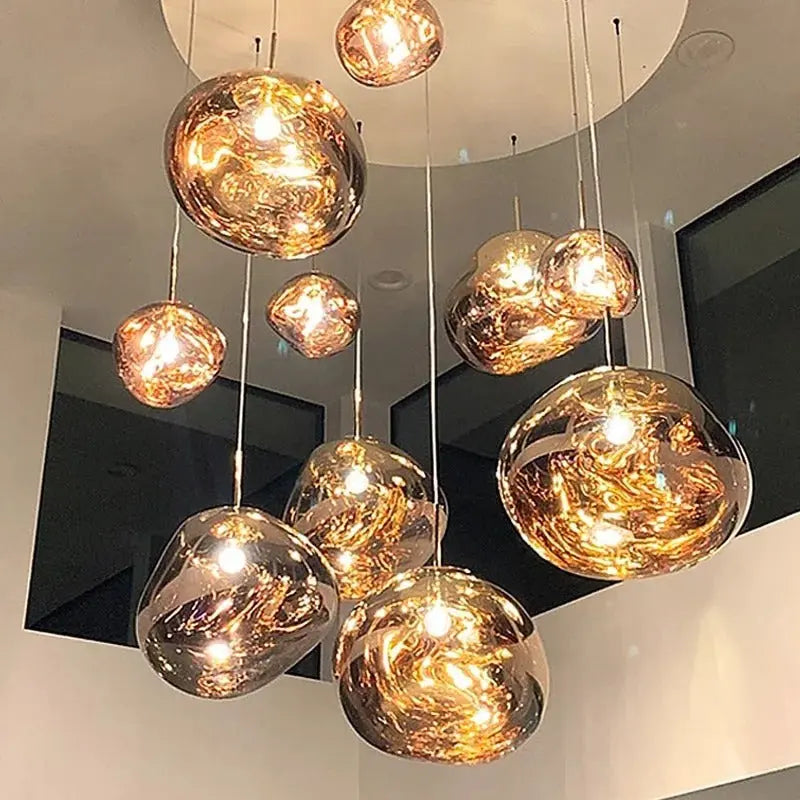 Elna – Modern Lava-Inspired Nordic LED PVC Ball Pendant Lamp for Bold, Stylish Lighting Kozyled
