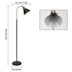 Novryn – Vintage Black & Gold Industrial Metal Floor Lamp Lampasa.com