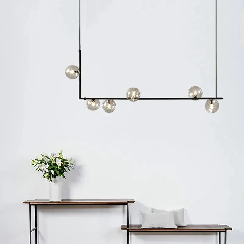Anton – Nordic Minimalist LED Pendant Light with Glass Ball Design for Dining Tables and Bars Kozyled.com