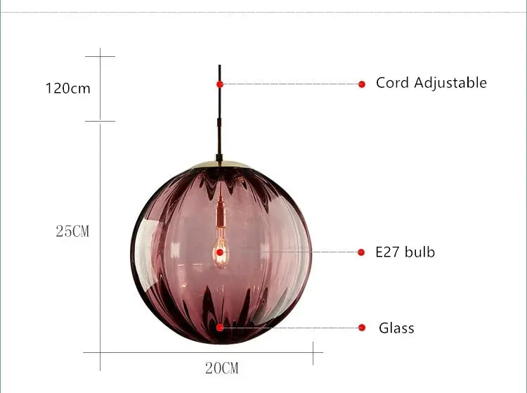 Modern LED Glass Ball Pendant  Light Nori™ Spingar.com