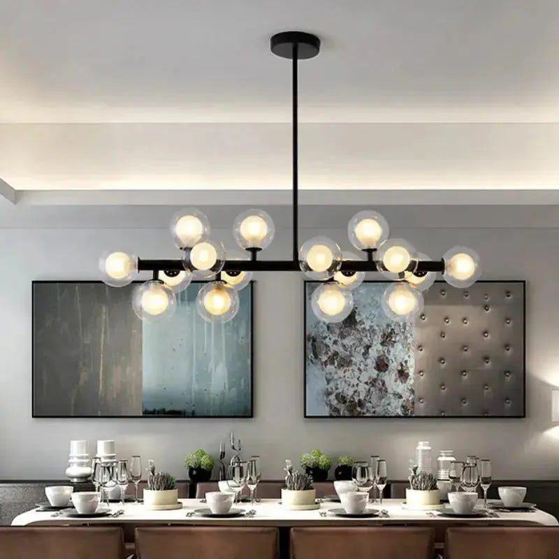 Asmund – Modern Glass Ball LED Pendant Light for Dining Tables and Bars Kozyled.com