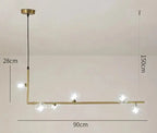 Anton – Nordic Minimalist LED Pendant Light with Glass Ball Design for Dining Tables and Bars Kozyled.com