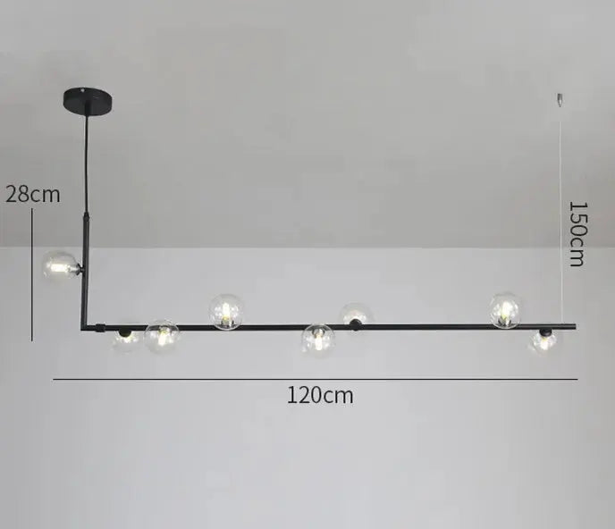 Anton – Nordic Minimalist LED Pendant Light with Glass Ball Design for Dining Tables and Bars Kozyled.com